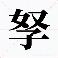 孥字的字形和写法
