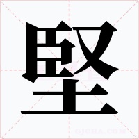 堅字的字形和写法
