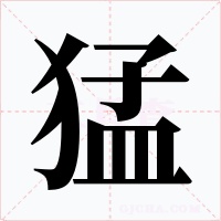 猛字的字形和写法