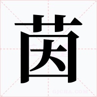 茵字的字形和写法