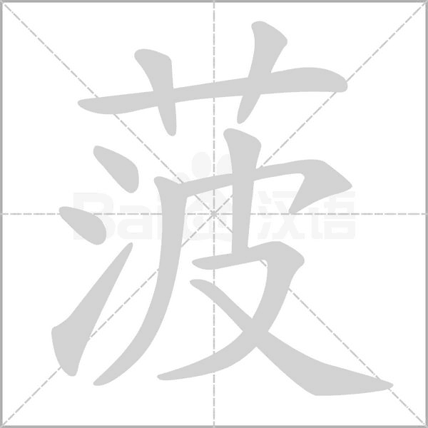 菠字笔顺图