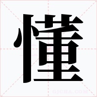 懂字的字形和写法
