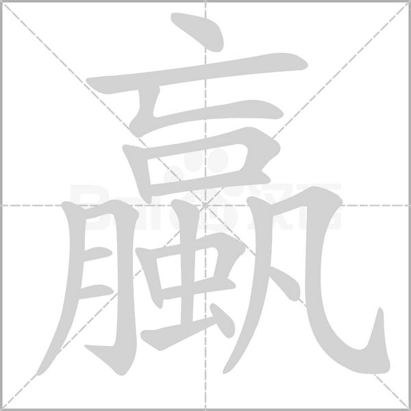 蠃字笔顺图