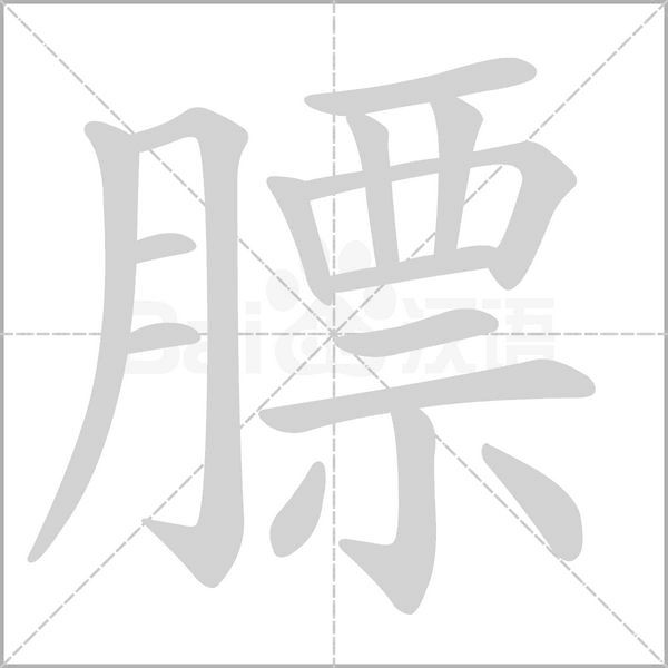 膘字笔顺图