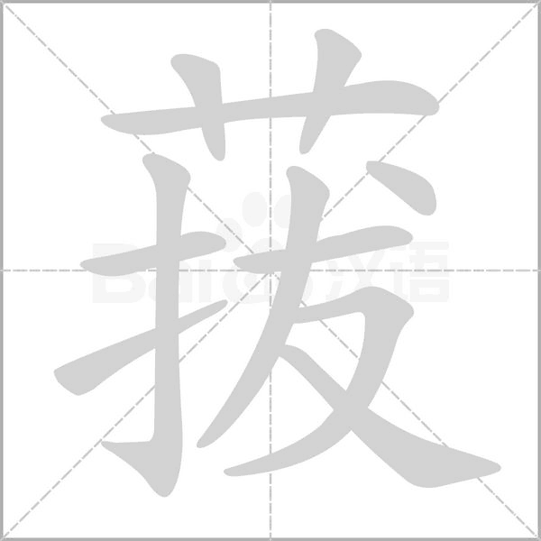 菝字笔顺图