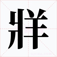 牂字的字形和写法
