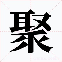 聚字的字形和写法