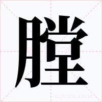 膛字的字形和写法