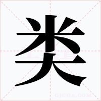 类字的字形和写法