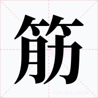 筋字字形