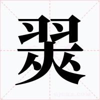 翜字的字形和写法