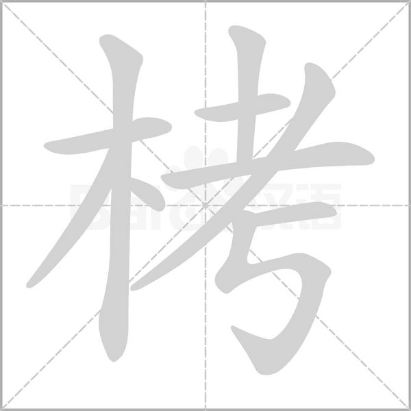 栲字笔顺图