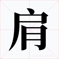 肩字字形