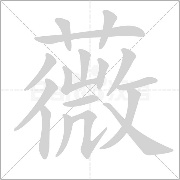 薇字笔顺图