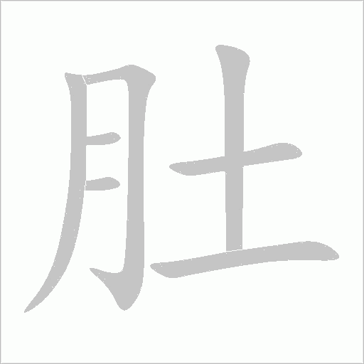 肚字笔顺图