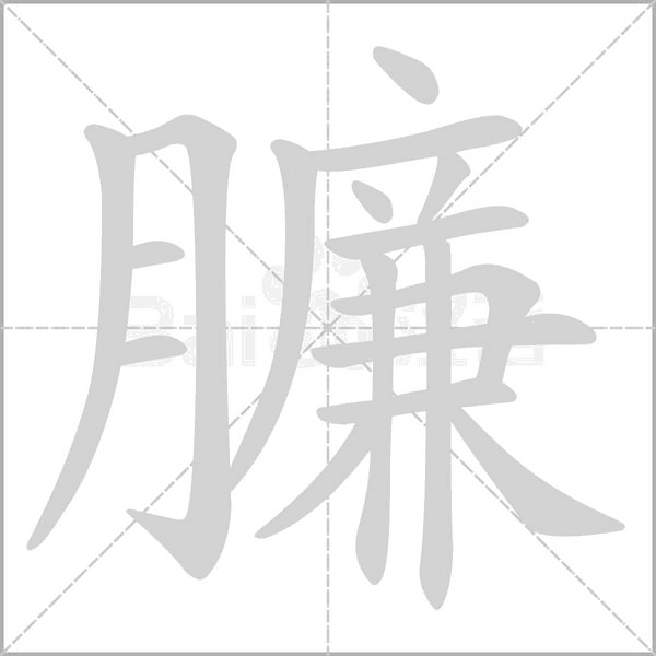 臁字笔顺图