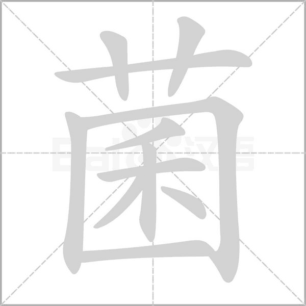 菌字笔顺图