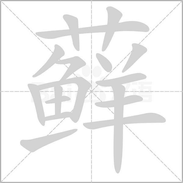 藓字笔顺图