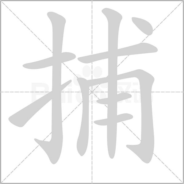 捕字笔顺图