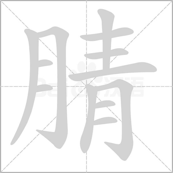 腈字笔顺图