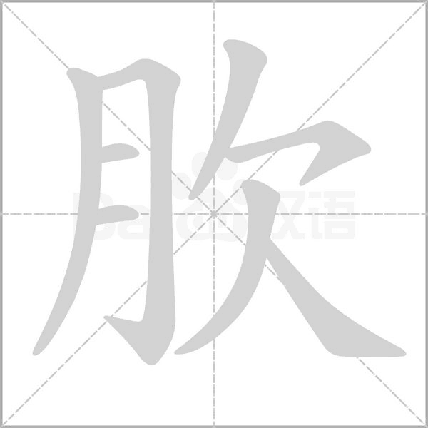 肷字笔顺图