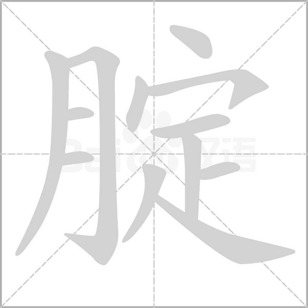 腚字笔顺图