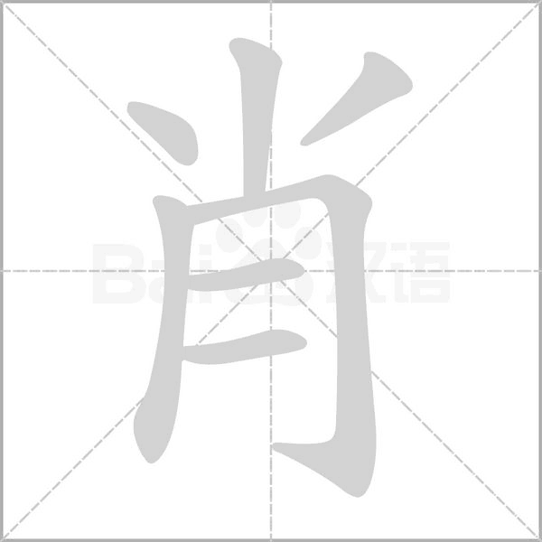 肖字笔顺图