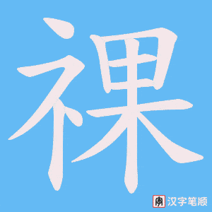 祼字笔顺图