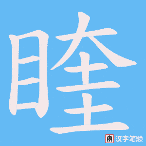 睳字笔顺图