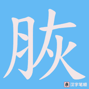 脄字笔顺图