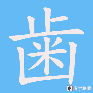 歯字笔顺图