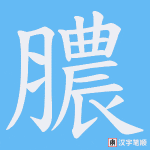 膿字笔顺图