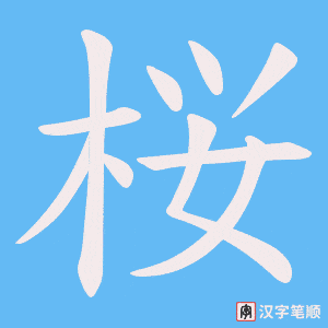 桜字笔顺图