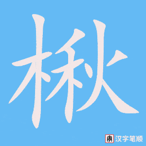 楸字笔顺图