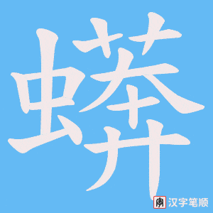 蠎字笔顺图
