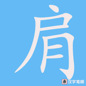 肩字笔顺图