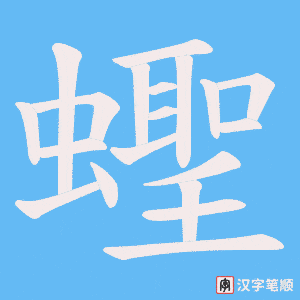蟶字笔顺图