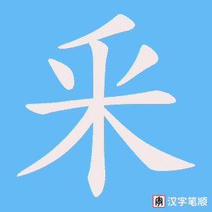 釆字笔顺图