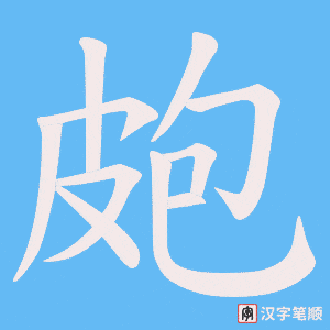 皰字笔顺图