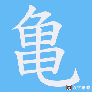 亀字笔顺图
