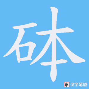 砵字笔顺图