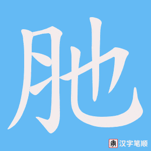 肔字笔顺图