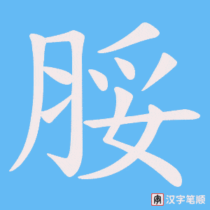 脮字笔顺图