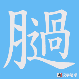 膼字笔顺图