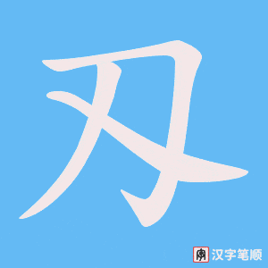 刄字笔顺图