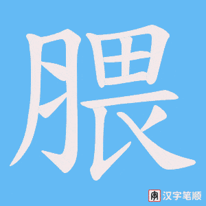 腲字笔顺图