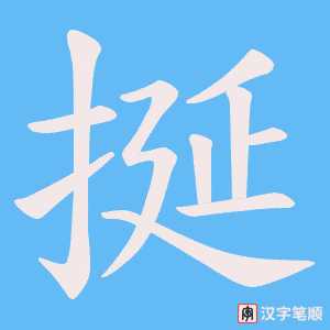 挻字笔顺图
